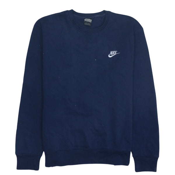 Vintage 90's Nike Swoosh Crew Neck Sweatshirt XLarge Navy Blue