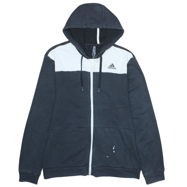 Adidas Vintage 90's Men's Large Black Lightweight Full Zip Hoodie