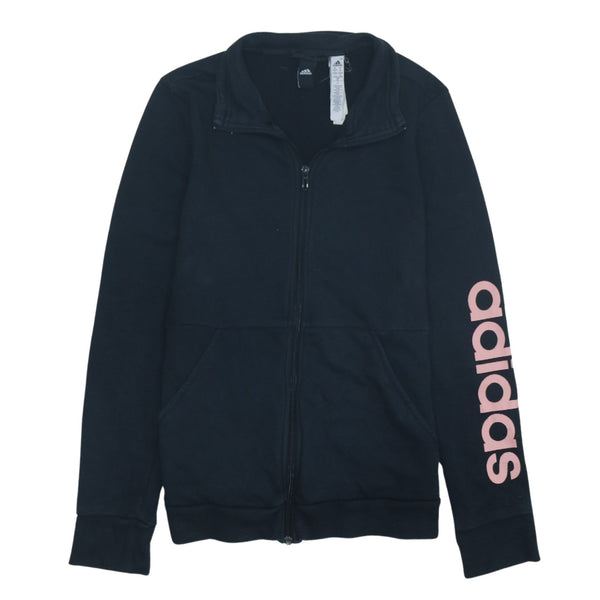 Adidas 90's Vintage Black Full Zip Heavyweight Sweatshirt S