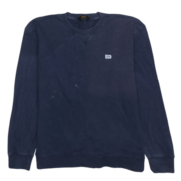 Lee 90's Vintage Crew Neck Sweatshirt Medium Navy Blue