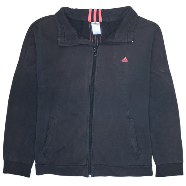 Adidas 90's Lightweight Full Zip Up Sweatshirt Large Black