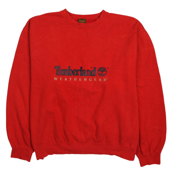 Timberland 90's Spellout Crew Neck Heavyweight 90's Crewneck Sweatshirt XXLarge (2XL) Red