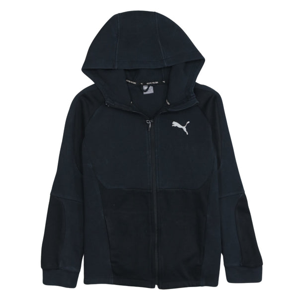 Puma 90's Lightweight Full Zip Up Hoodie Large Black