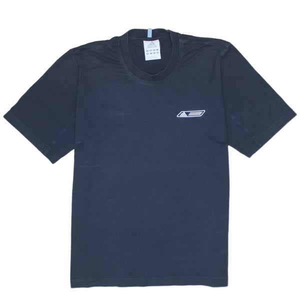 Adidas 90's Short Sleeves Crew Neck T Shirt Small Navy Blue