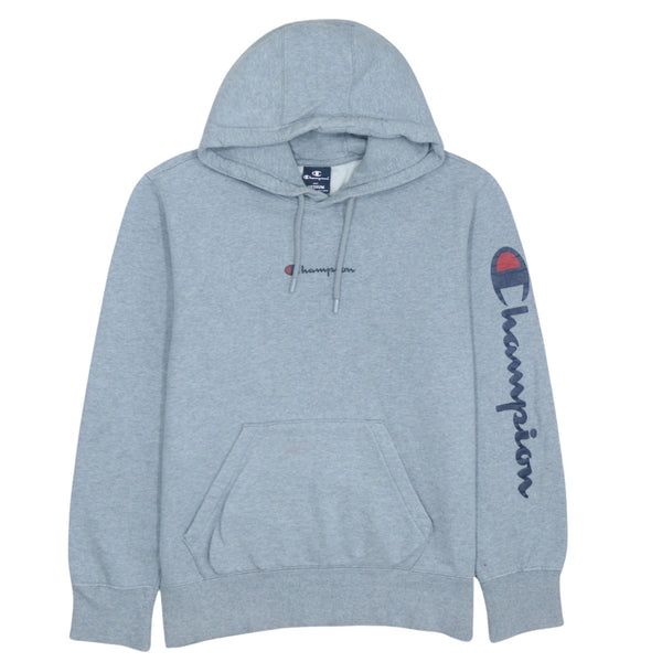 Champion 90's Drawstring Pockets Pullover Hoodie Medium Grey