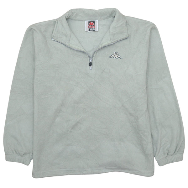 Vintage Kappa 90s Hiking Green Quarter Zip Fleece Jumper 3XL XXXLarge