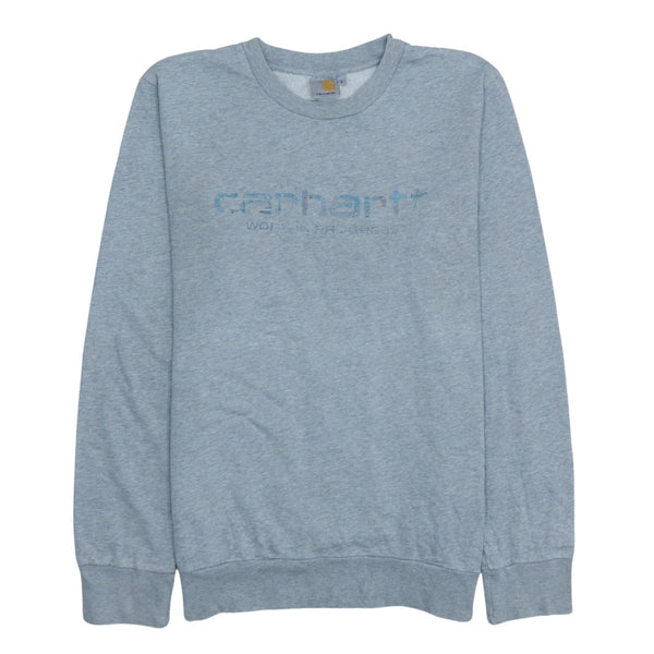 Carhartt 90's Spellout Crew Neck Sweatshirt Small Grey
