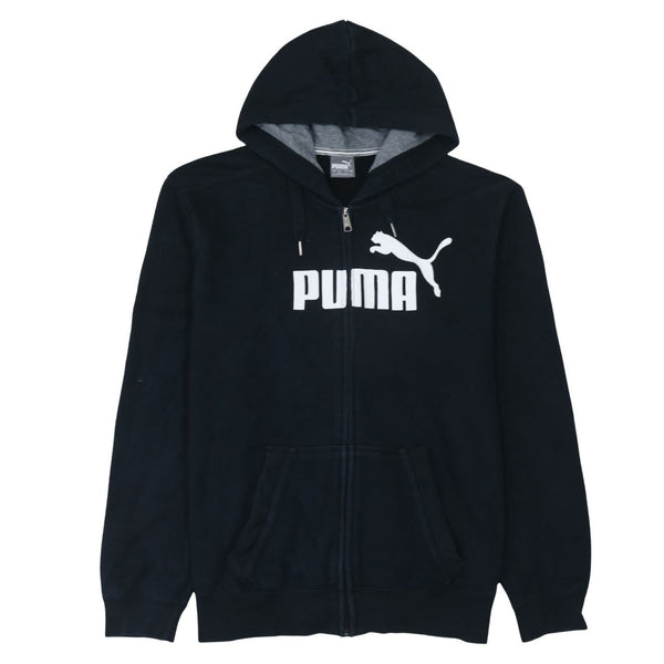 Puma 90's Spellout Full Zip Up Hoodie Large Black
