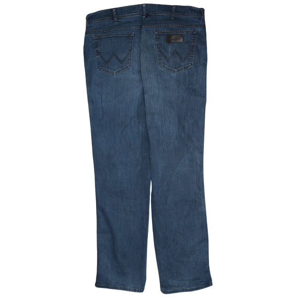 Wrangler 90's Lightwash Straight Leg Baggy Jeans / Pants 42 Navy Blue