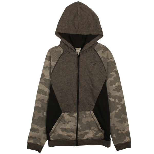 Champion 90s Vintage Full Zip Hoodie Women's XLarge Black/Grey