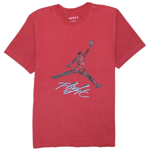 Jordan 90's Spellout Short Sleeves T Shirt Medium Red