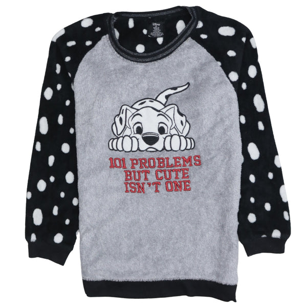 Disney 90's Dalmatian Crew Neck Sweatshirt Small Grey