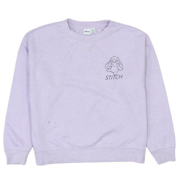 Disney 90's Stitch Crew Neck Sweatshirt XSmall Purple
