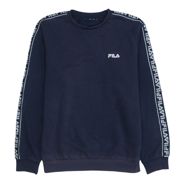 Fila Vintage 90's Lightweight Crew Neck Sweatshirt Large Navy Blue