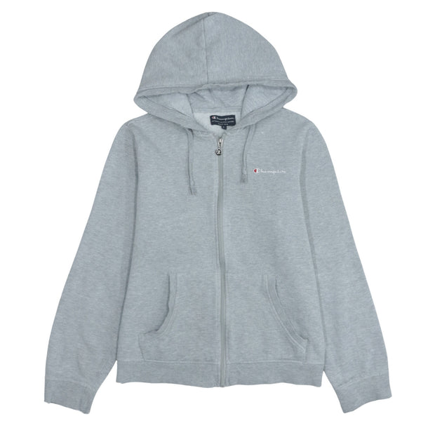 Champion 90's Vintage Grey Lightweight Zip Up Hoodie Men's Large