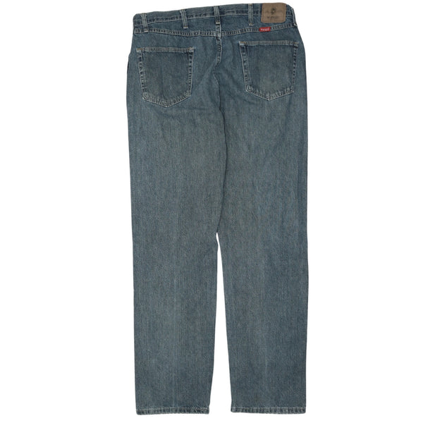 Vintage Wrangler 90s Navy Blue Baggy Fit Straight Leg Pants Size 38