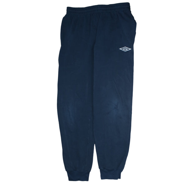 Umbro 90's Rib Cuff Casual Joggers / Sweatpants Large Navy Blue