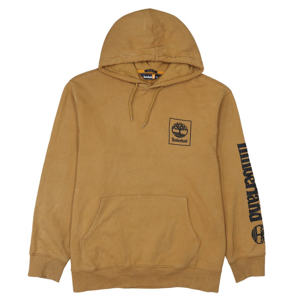 Vintage Timberland 90's Yellow Pullover Hoodie XLarge, Drawstring Pockets