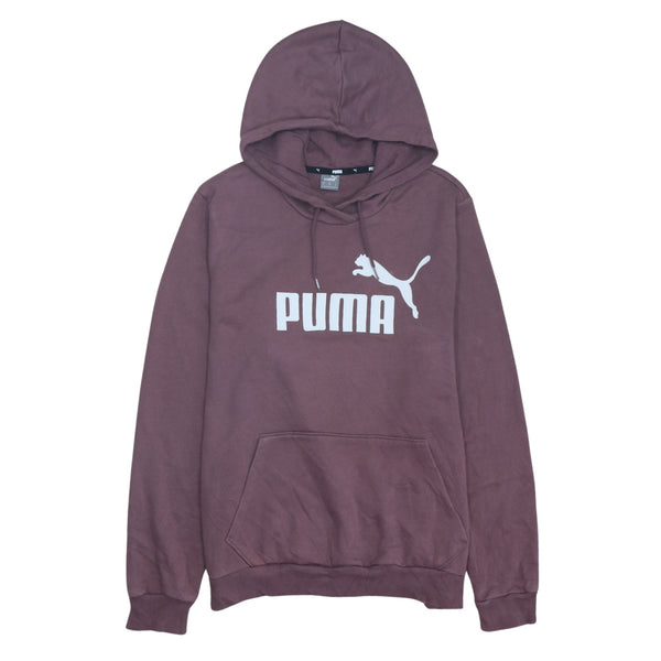Puma 90's Burgundy Red Spellout Pullover Hoodie Women's XL Size