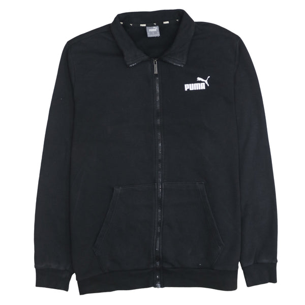 Puma 90's Lightweight Full Zip Up Sweatshirt XLarge Black