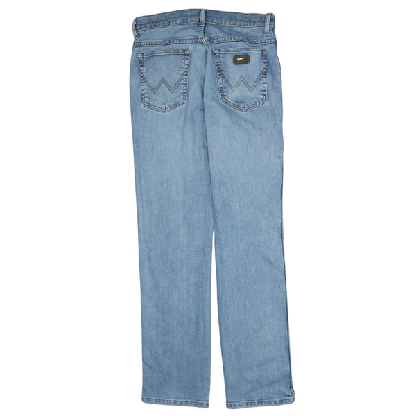 Wrangler 90's Lightwash Straight Leg Baggy Jeans / Pants 32 Blue