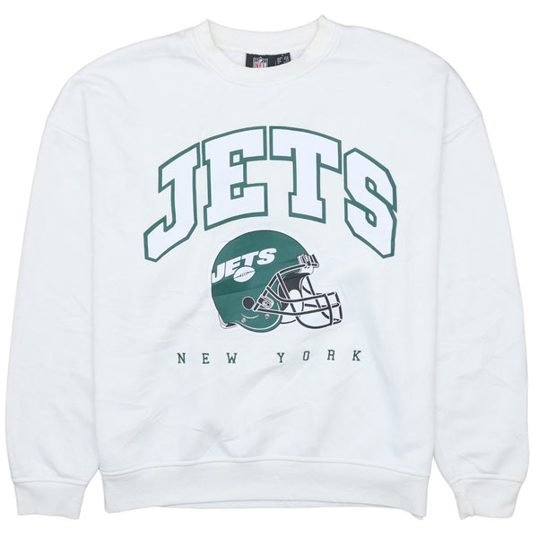 Vintage 90's NFL Jets Crew Neck Sweatshirt Women's Small White