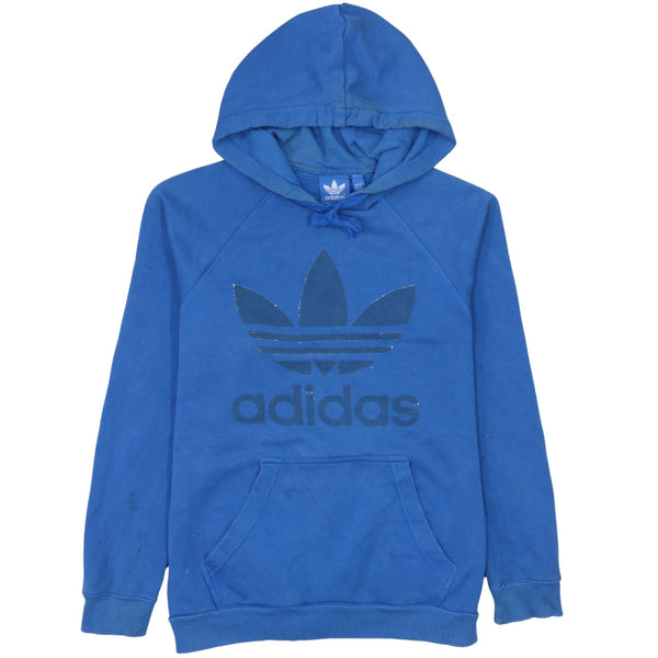 Adidas Vintage 90's Blue Spellout Pullover Hoodie Men's Small Cotton