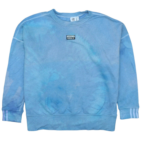 Adidas Women's 90's Vintage Blue Heavyweight Crew Neck Sweatshirt XL