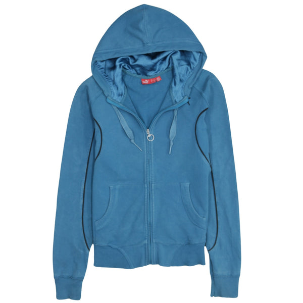 Puma 90's Sportswear Full Zip Up Hoodie Small Blue