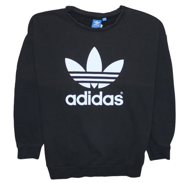 Adidas 90's Spellout Crew Neck Sweatshirt Medium  Black