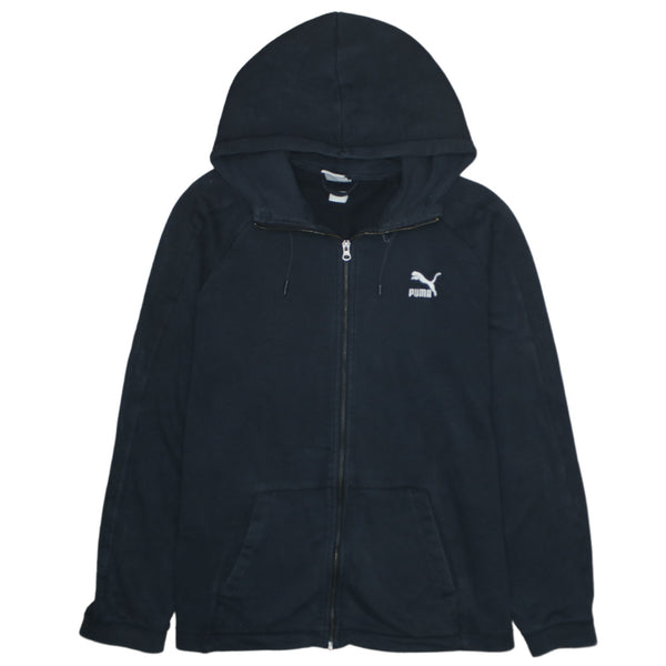 Puma 90's Lightweight Full Zip Up Hoodie Large Black