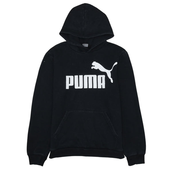 Puma Vintage 90's Black Spellout Pullover Hoodie Women's XL Retro