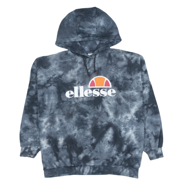 Ellesse Vintage 90's Spellout Pullover Hoodie Black XXL