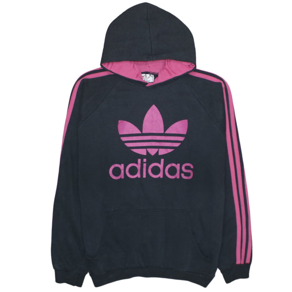 Adidas 90's Spellout Pullover Hoodie Small  Black