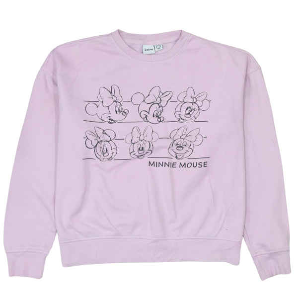 Vintage Disney 90s Minnie Mouse Pink Crew Neck Sweatshirt Small Women's