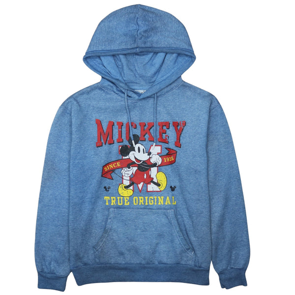Diseny 90's Mickey Mouse Pullover Hoodie Small Blue