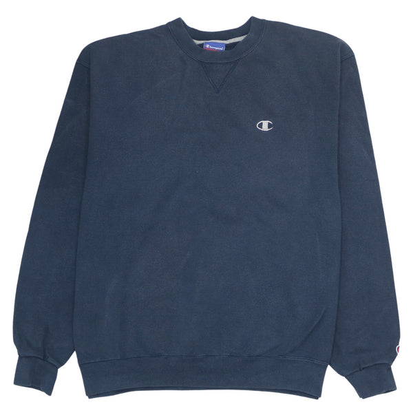 Champion 90's Heavyweight Crew Neck Sweatshirt Large Navy Blue