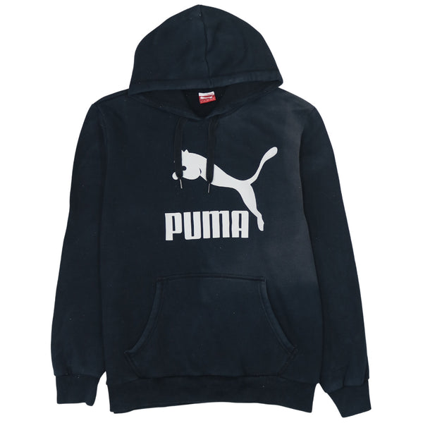 Puma 90's Black Spellout Pullover Hoodie XLarge Mens
