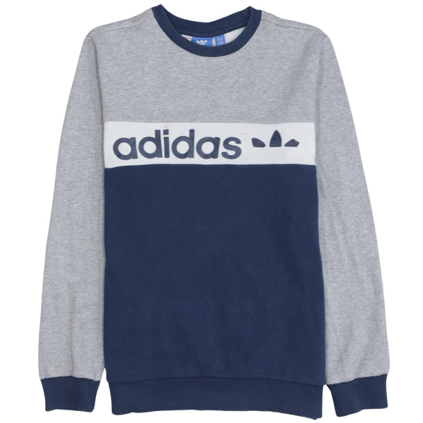 Adidas 90's Spellout Crew Neck Sweatshirt Medium Grey