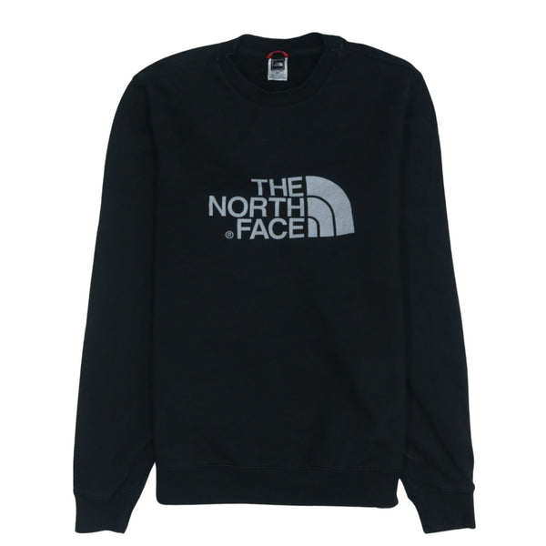90's The North Face Black Spellout Crew Neck Sweatshirt Medium