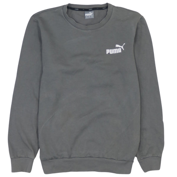 Vintage 90's Puma Lightweight Crew Neck Grey Sweatshirt XSmall
