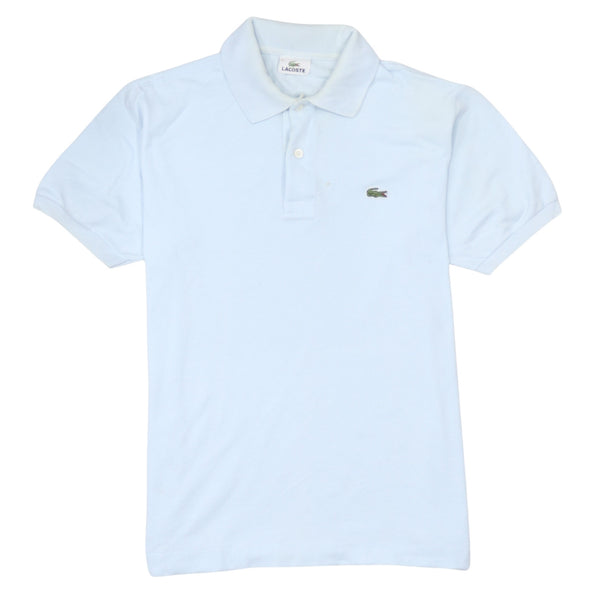 Lacoste 90's Short Sleeves Quarter Button Polo Shirt Medium  Blue