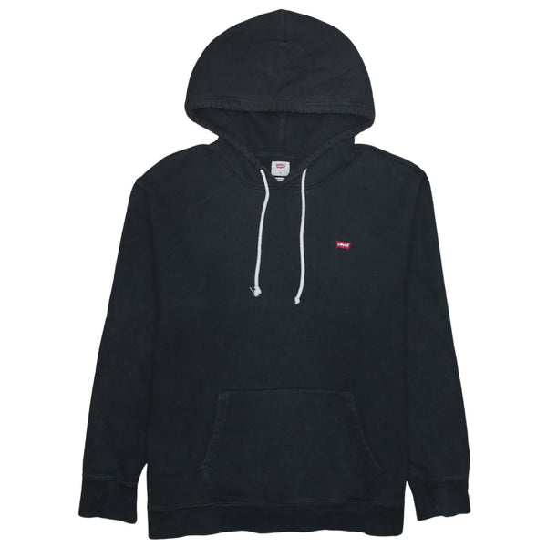Levi's 90's Drawstring Pockets Pullover Hoodie XLarge Black