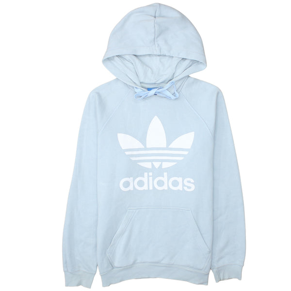 Adidas 90's Spellout Pullover Hoodie Small Blue
