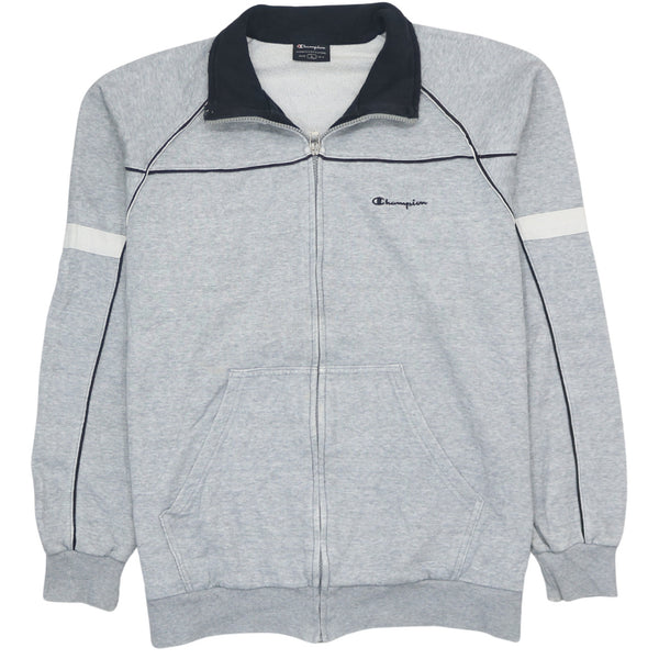 Vintage Champion 90's Grey Heavyweight Full Zip Sweatshirt Large