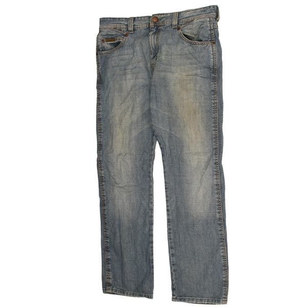 Wrangler Vintage 90's Men's Blue Baggy Straight Leg Jeans Trousers 34