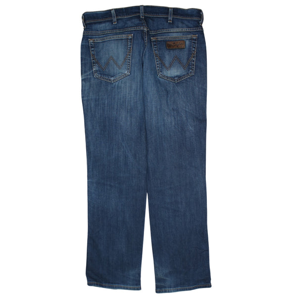 Wrangler 90's Lightwash Straight Leg Baggy Jeans / Pants 36 Navy Blue