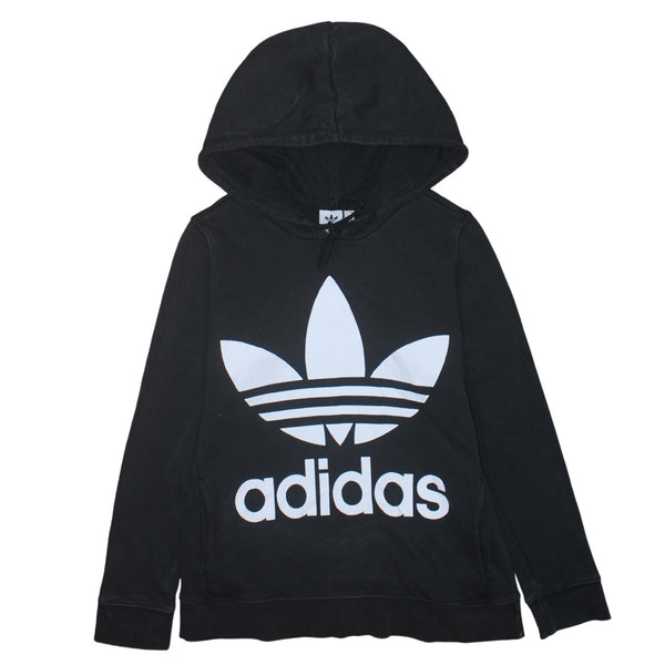 Adidas 90's Spellout Pullover Hoodie Small  Black