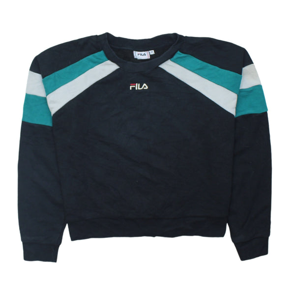 Fila 90's Heavyweight Crew Neck Sweatshirt Medium Black