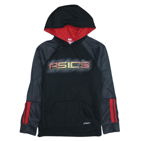 Aasics 90's Spellout Pullover Hoodie XLarge Black